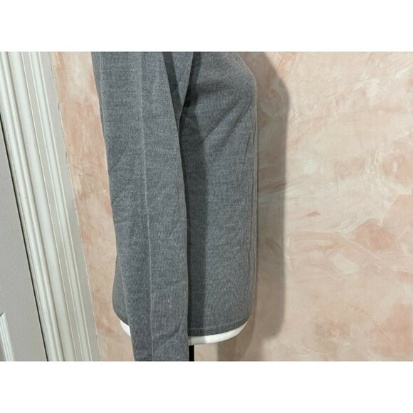 Thomas Pink Merino Wool V-neck Sweater women Size M‎ Gray - Picture 3 of 6